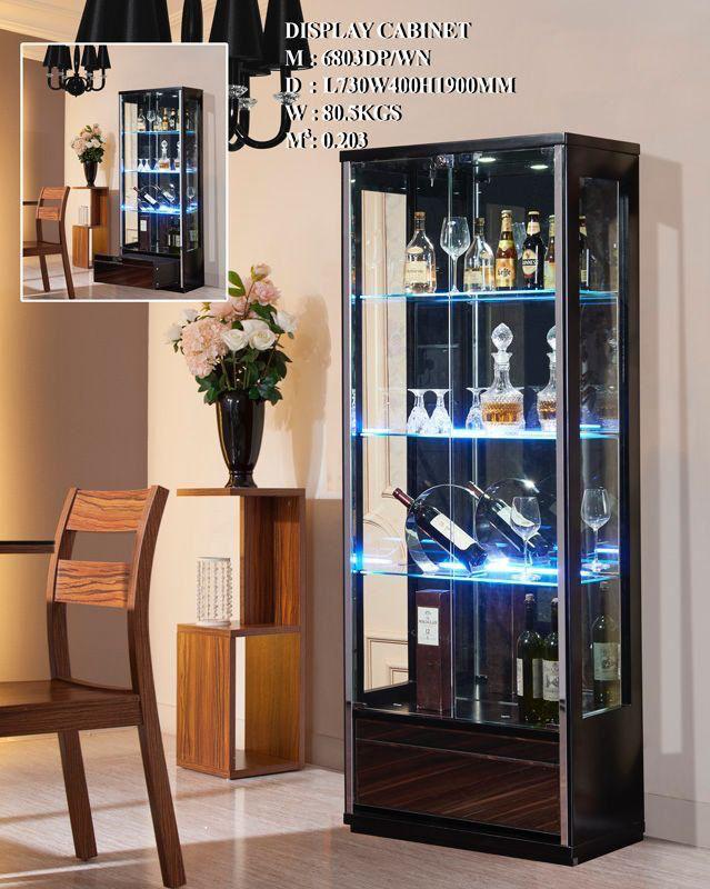Glass Cabinet - | 6803D White