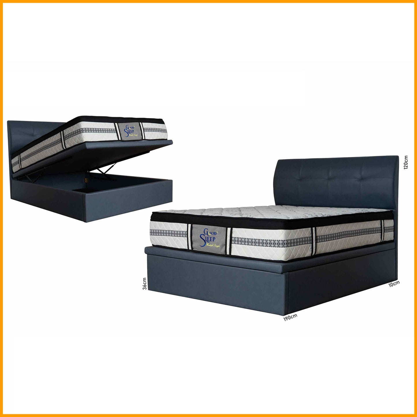 Storage Bed with Headboard | 109