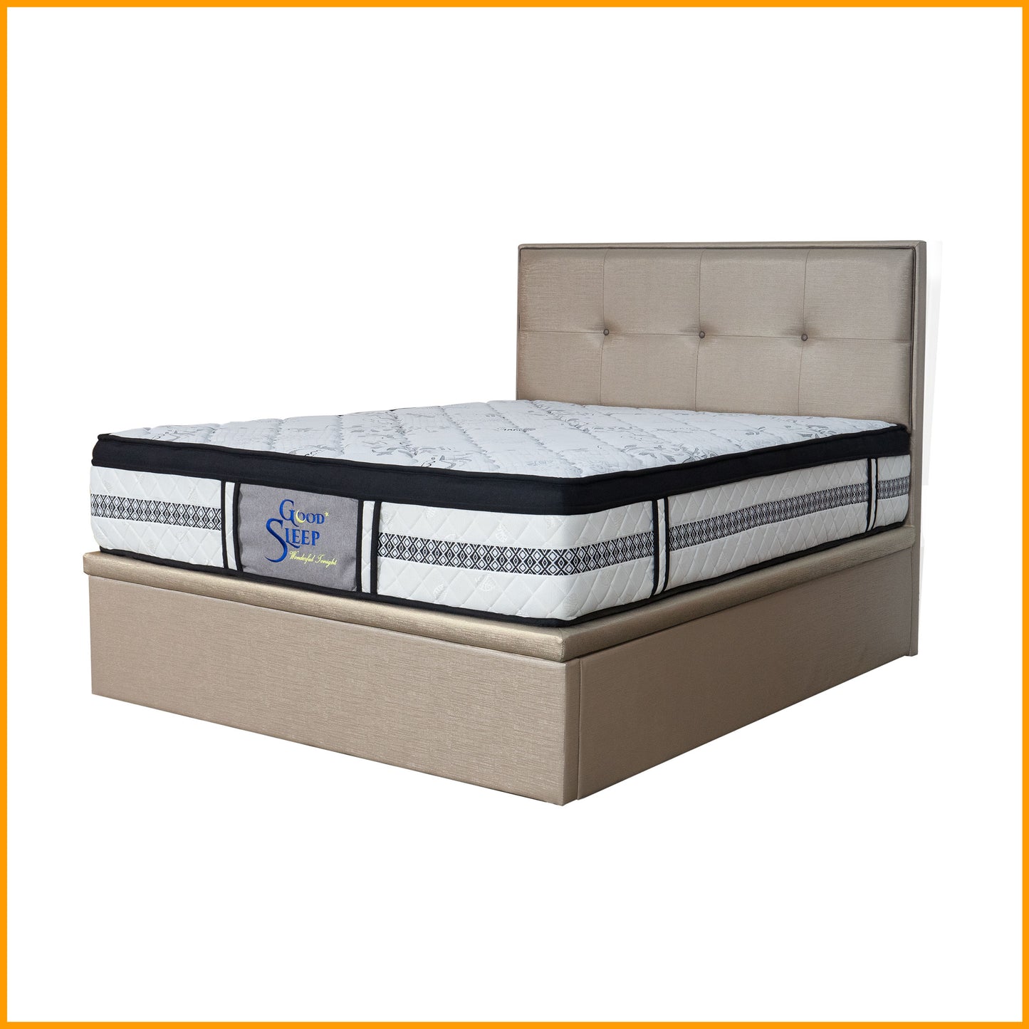 Storage Bed PU/PVC - Available in Single/Super Single/Queen/King