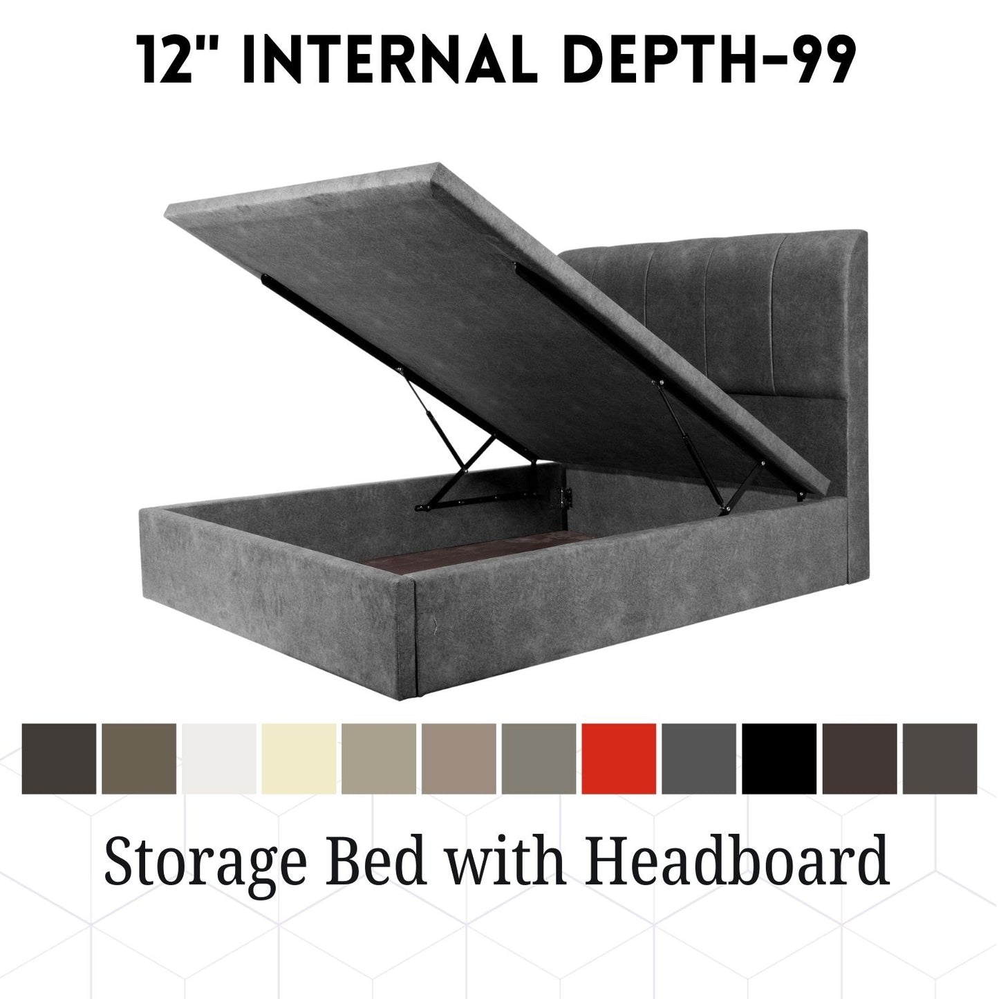 Storage Bedframe with Headrest #99
