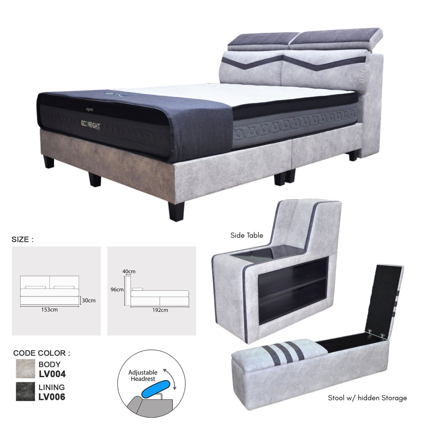 Divan Bedframe with side Drawer #2