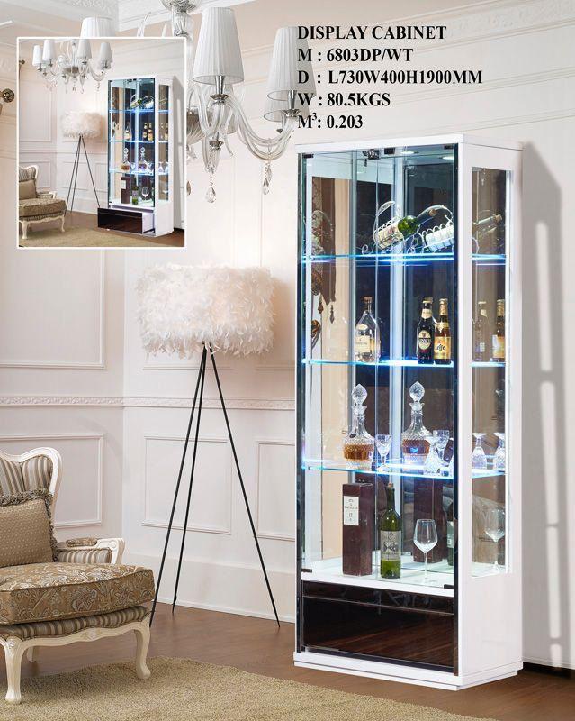 Glass Cabinet - | 6803D White