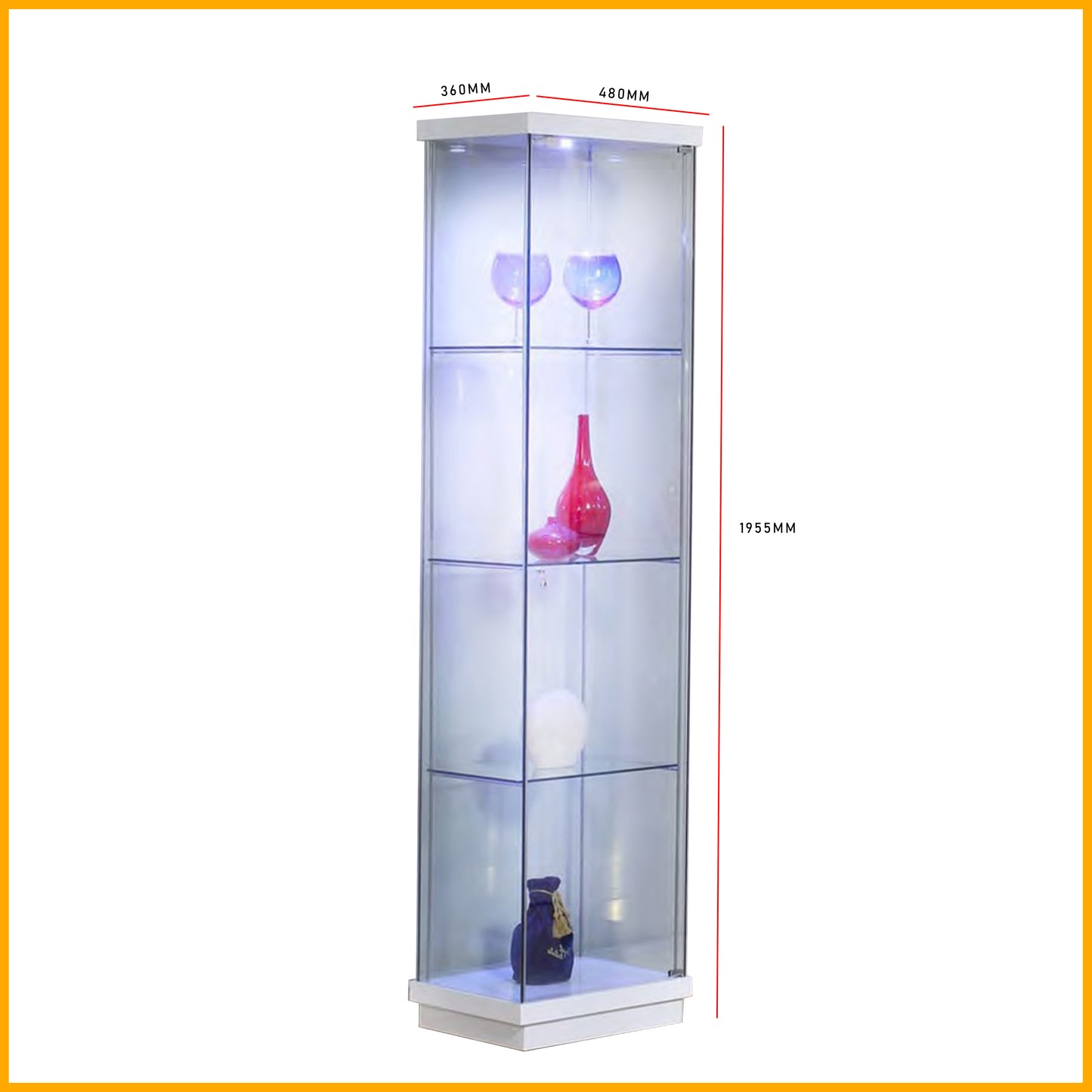 Glass Cabinet - White | 2083