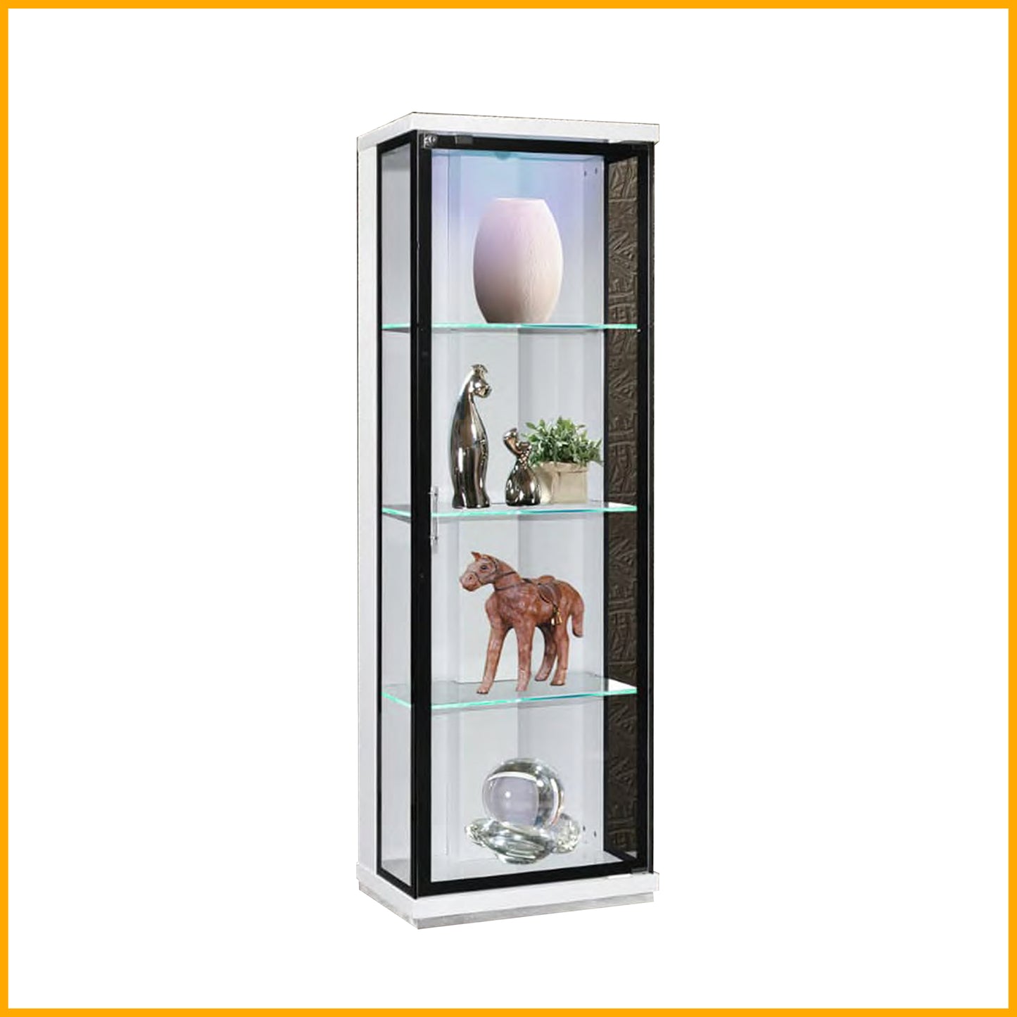 Glass Cabinet - White | 9471