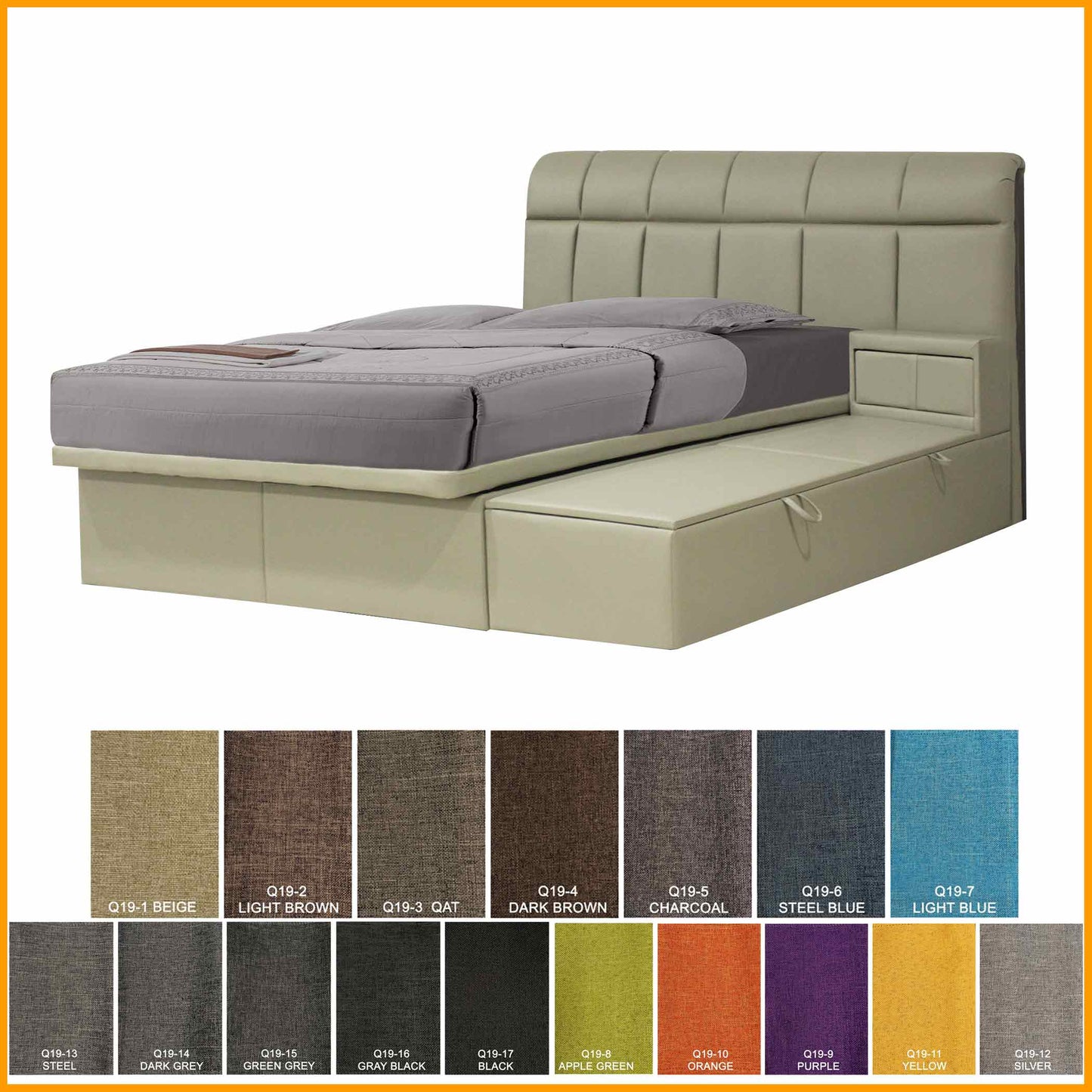 Storage Bed with side drawer | NBF02