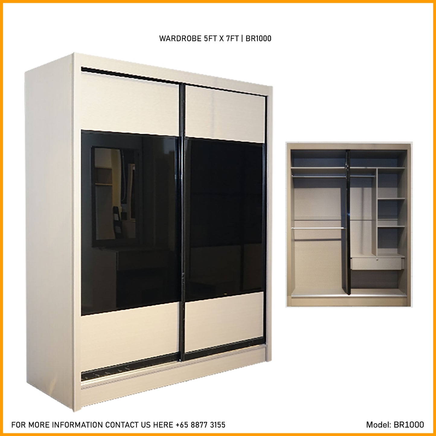 ONLYBEDS | Wardrobe l BR1000 5ft x 8ft