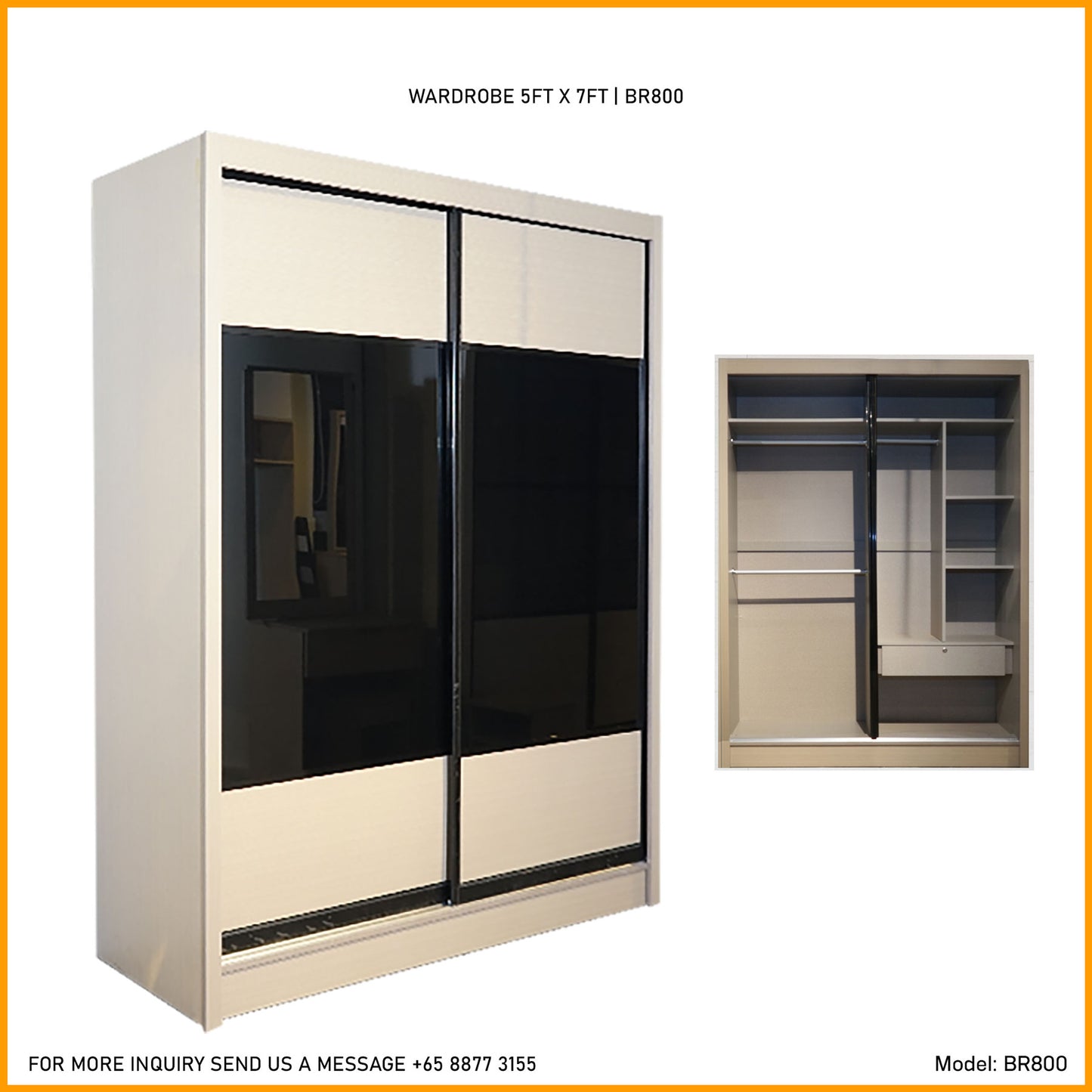 ONLYBEDS | Wardrobe l BR1000 5ft x 8ft