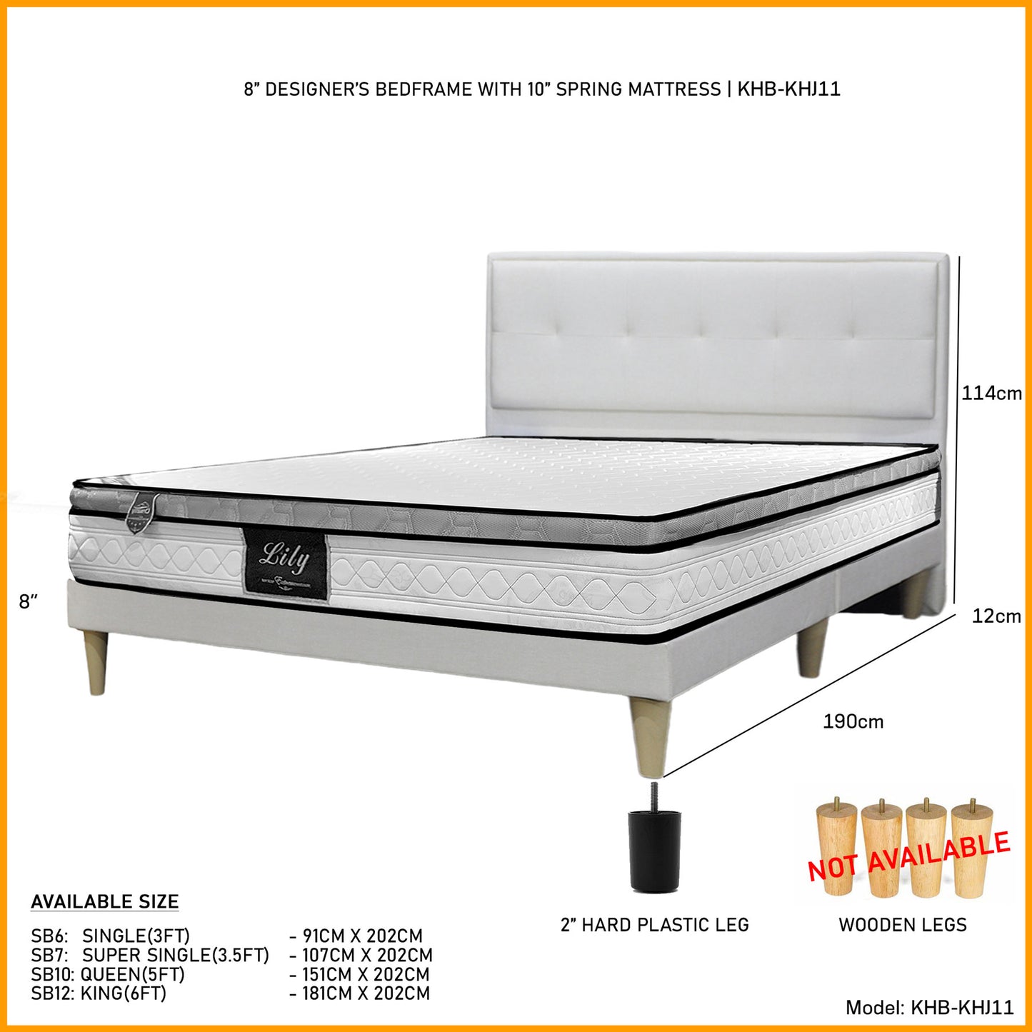 Divan Bed With Mattress l KHJ11