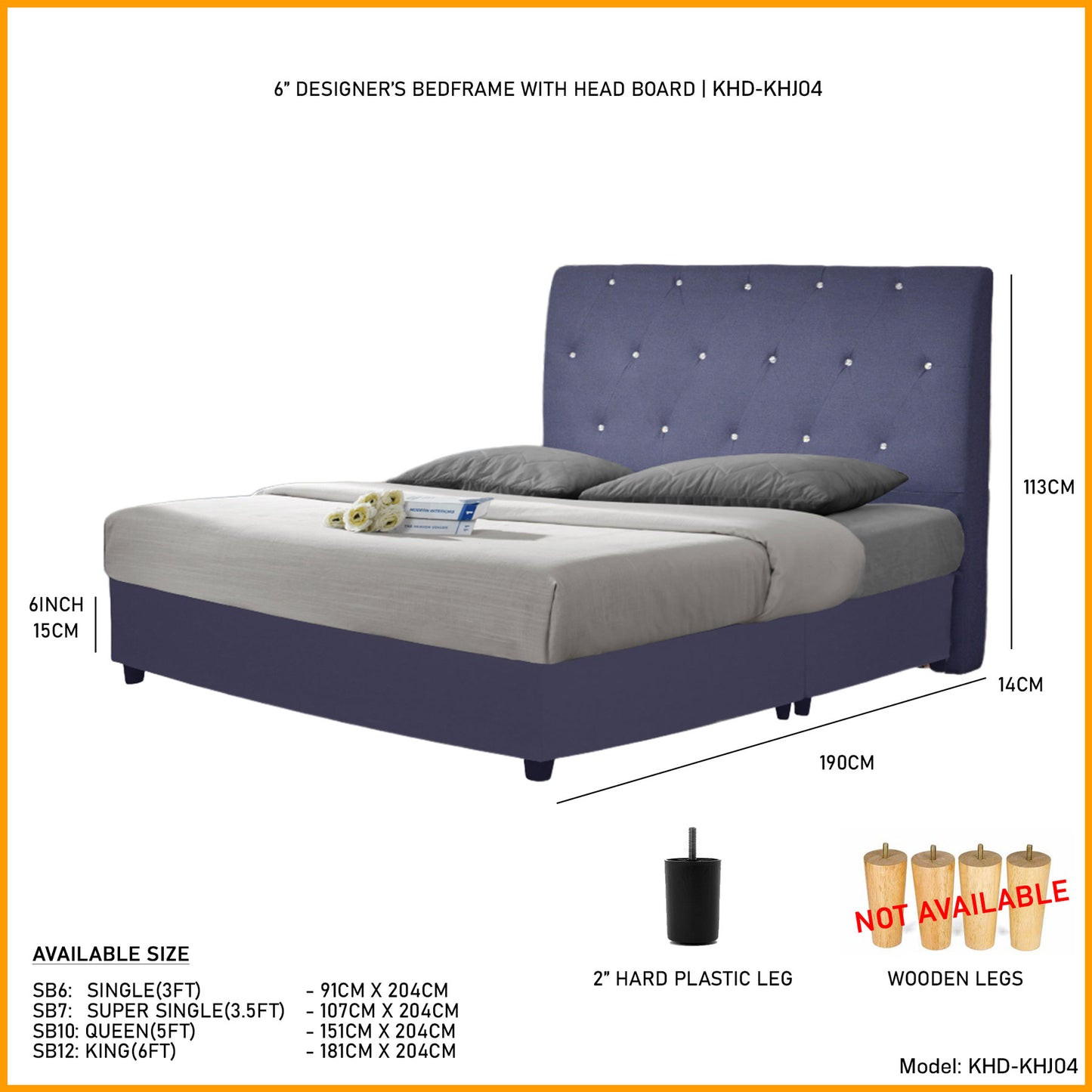 Storage Bedframe With Foam Mattress l KHJ04