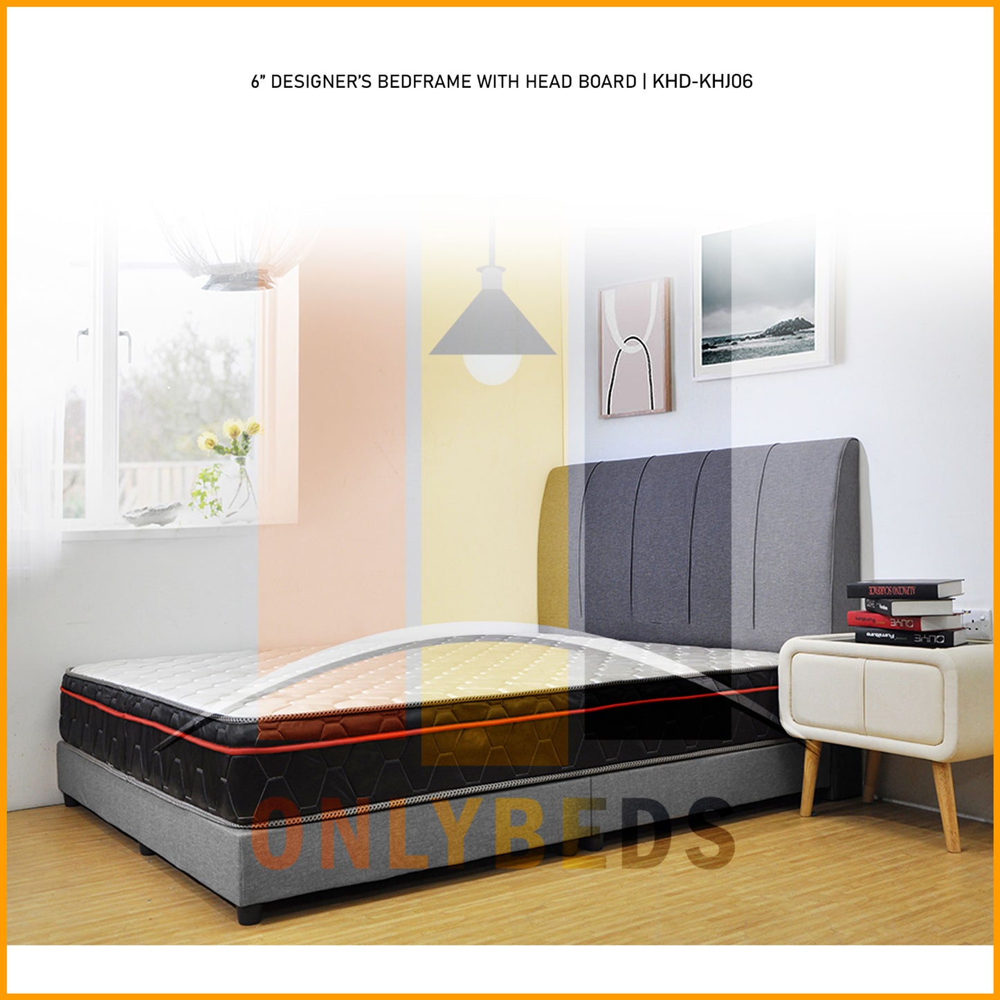 Divan Bedframe with Headboard l KHJ06