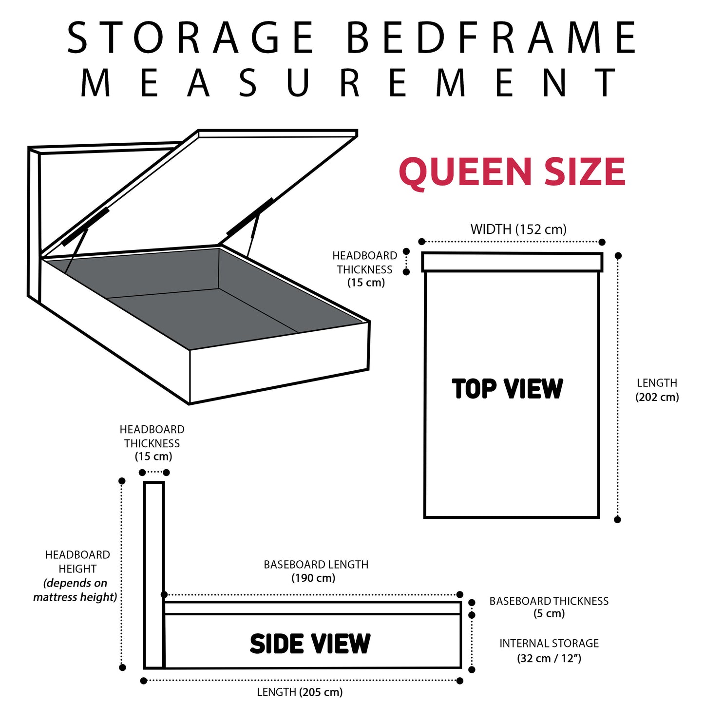 Storage Bedframe l KHJ03