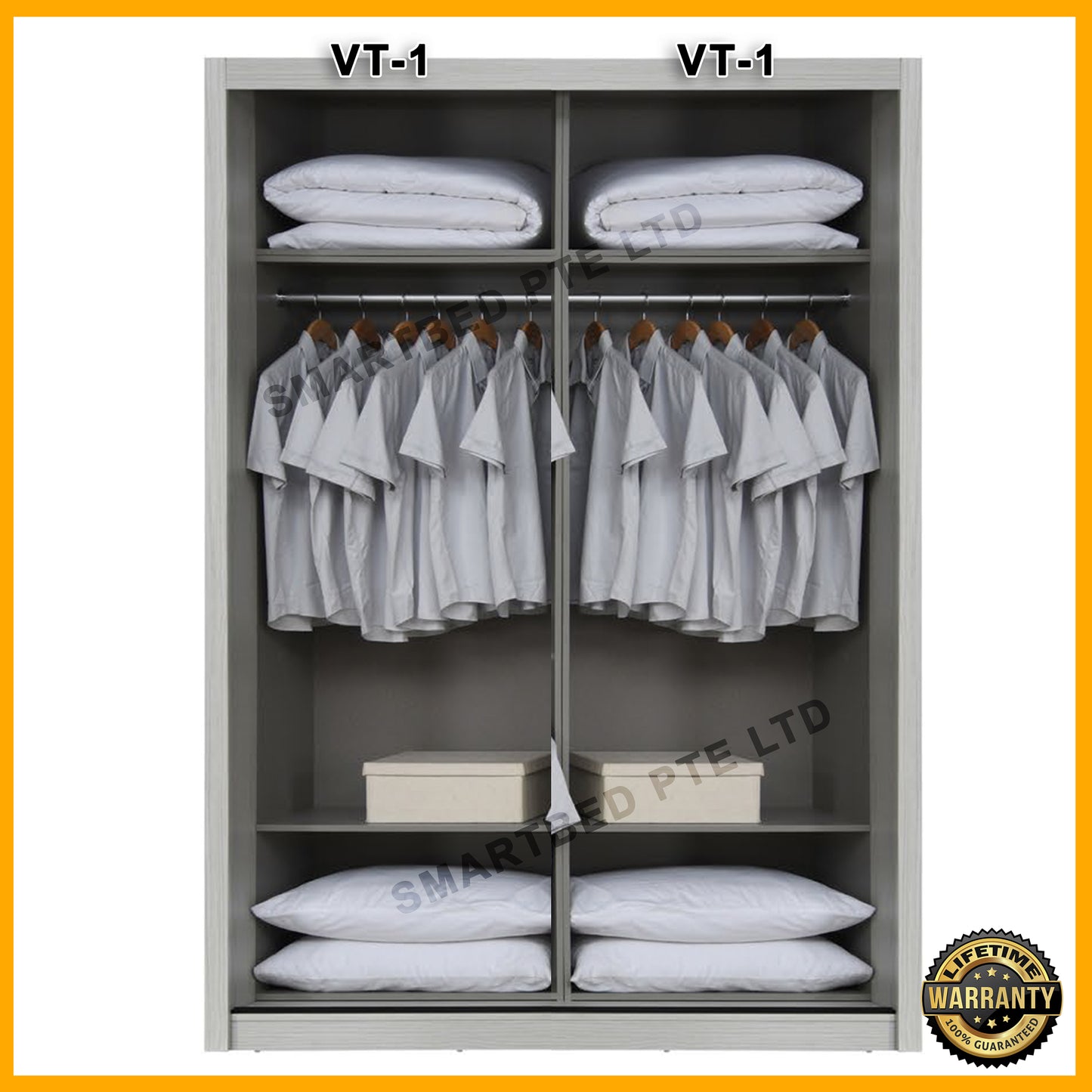 ONLYBEDS | Wardrobe 5ft x 8ft | VT-D1