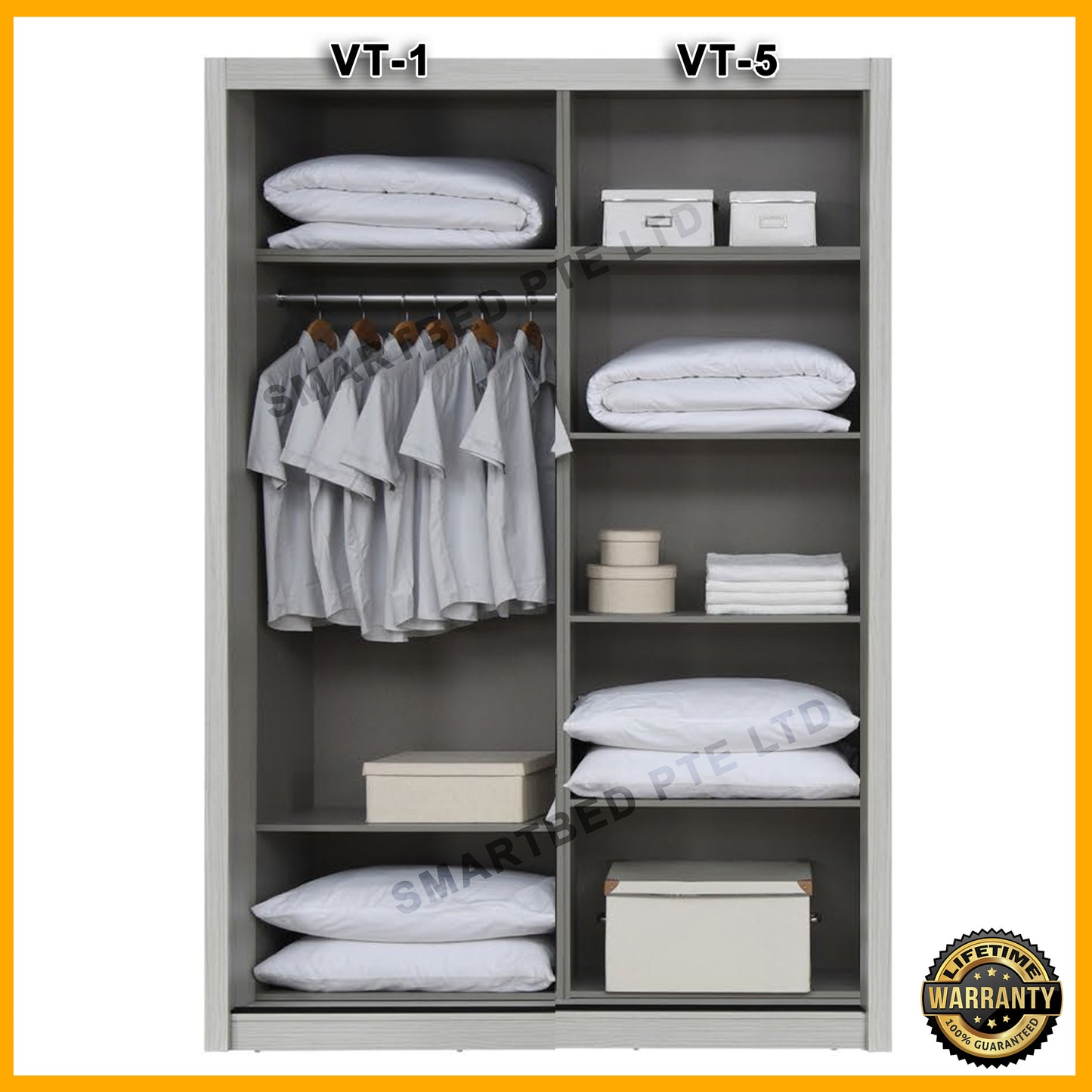 ONLYBEDS | Wardrobe 5ft x 8ft | VT-D1