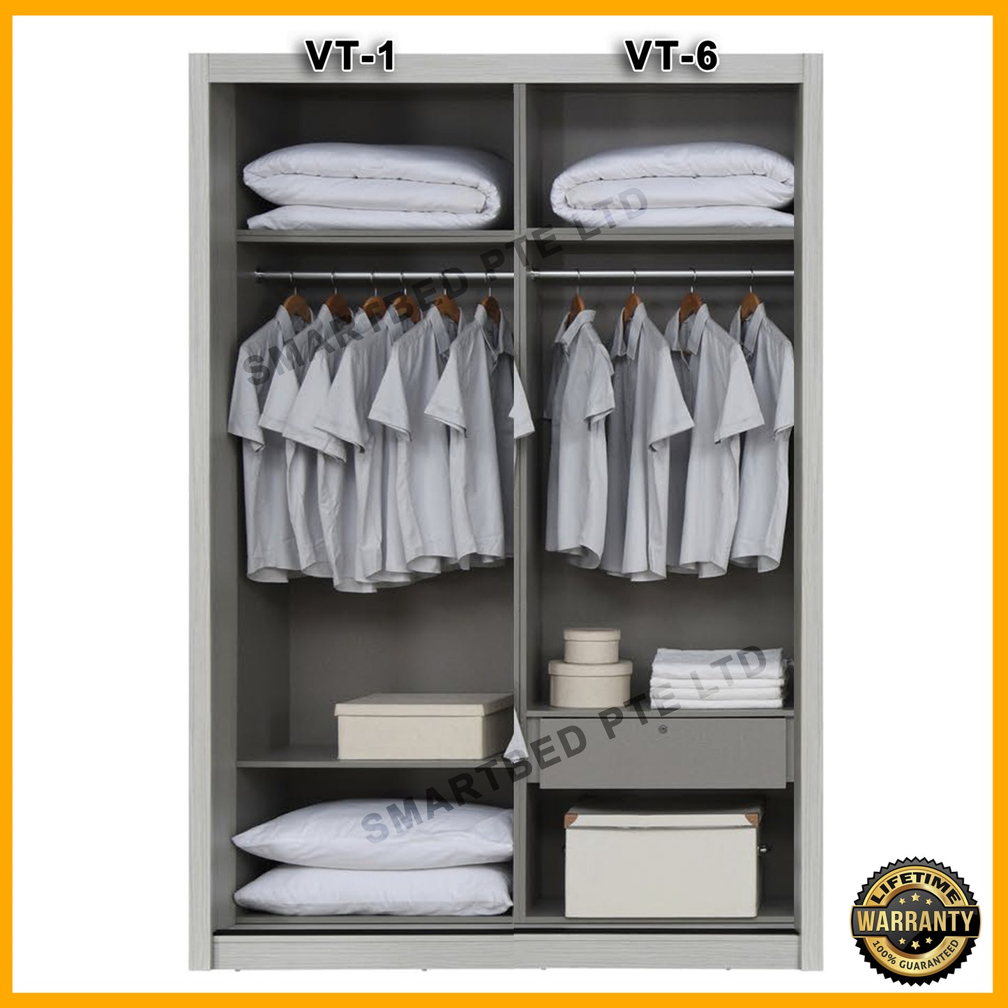 ONLYBEDS | Wardrobe 5ft x 8ft | VT-D1