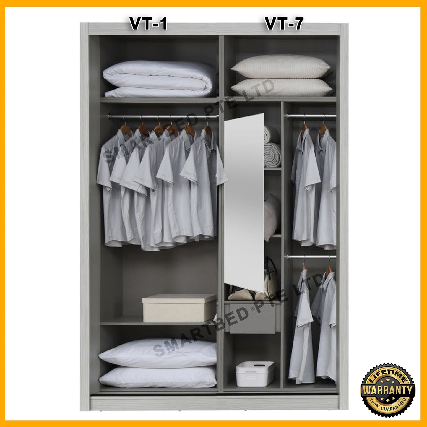 ONLYBEDS | Wardrobe 5ft x 8ft | VT-D1