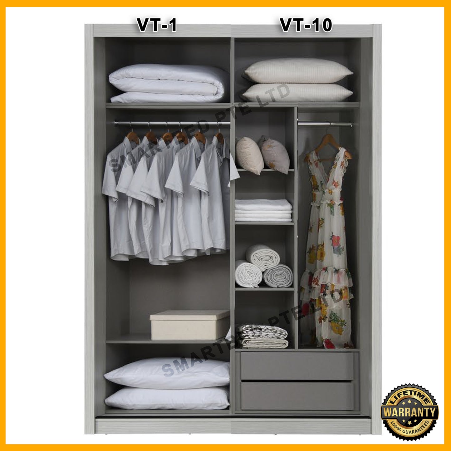 ONLYBEDS | Wardrobe 5ft x 8ft | VT-D1