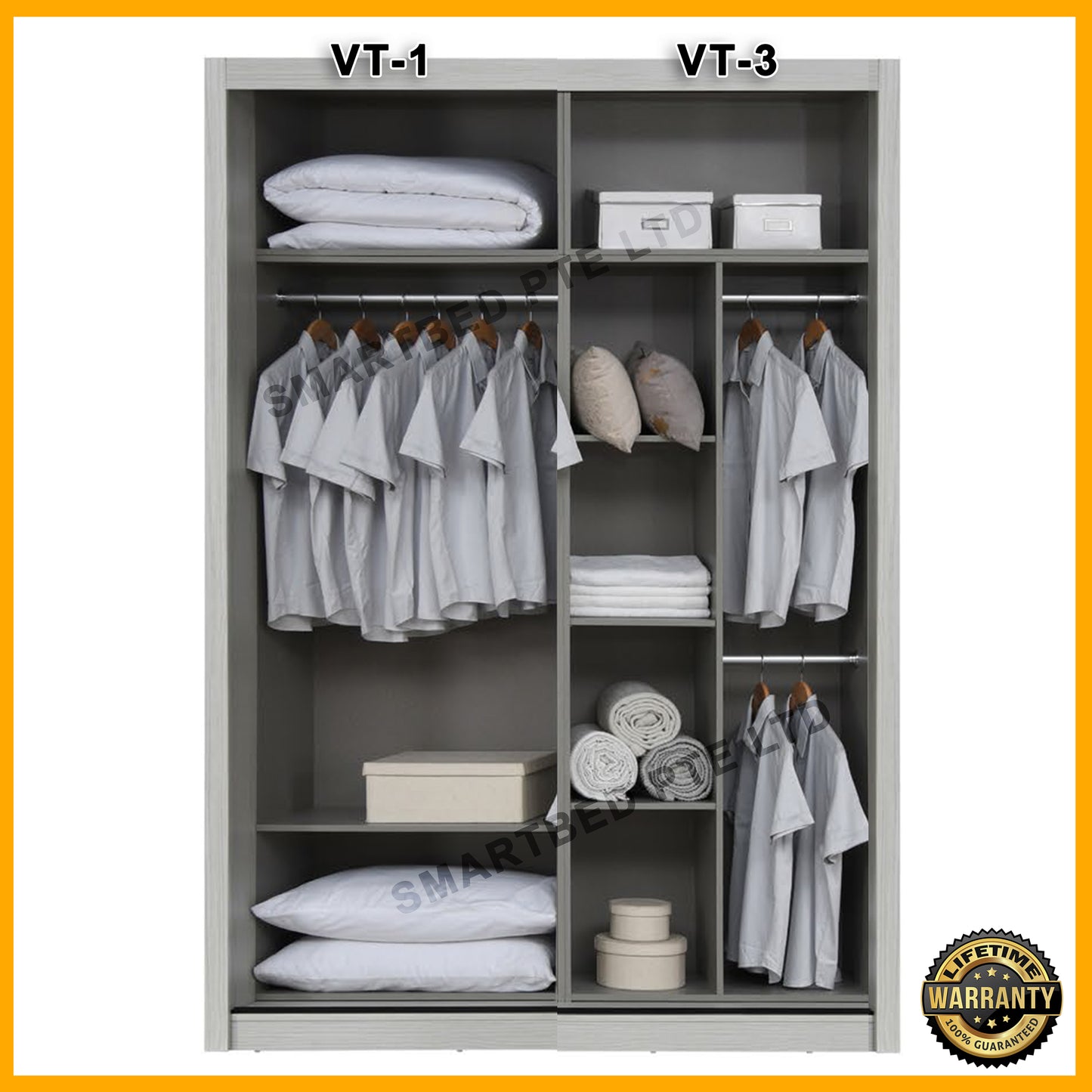 ONLYBEDS | Wardrobe 5ft x 8ft | VT-D1