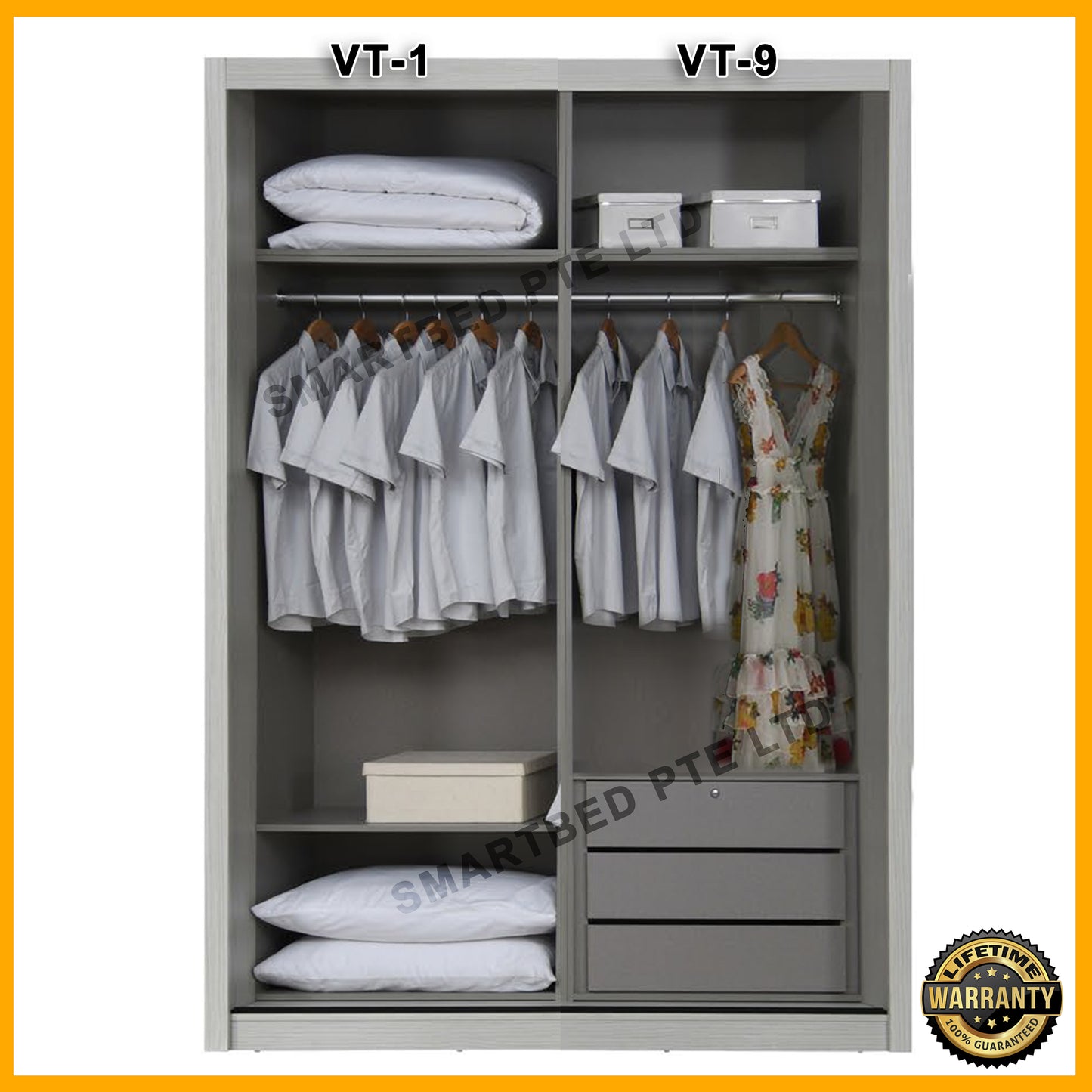 ONLYBEDS | Wardrobe 5ft x 8ft | VT-D1