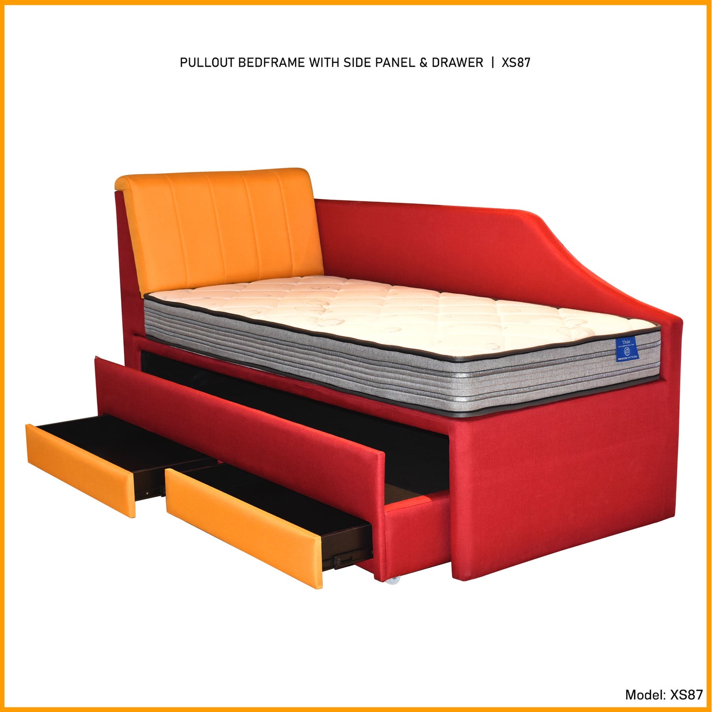 Pullout Bedframe 5in1 with Mattress | MLS87