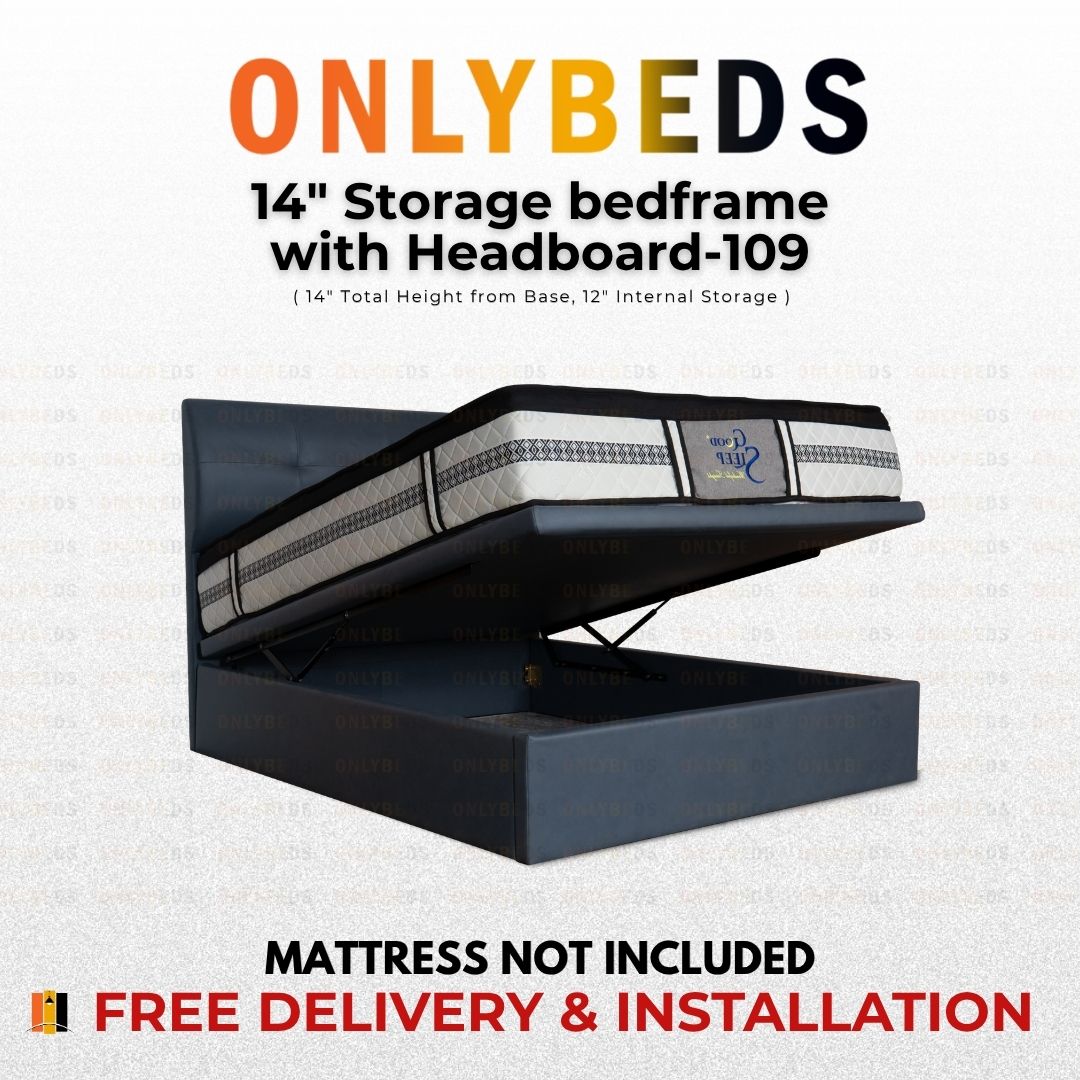Storage Bed 14inc PVC - [Single/Ssingle/Queen/King] - 109