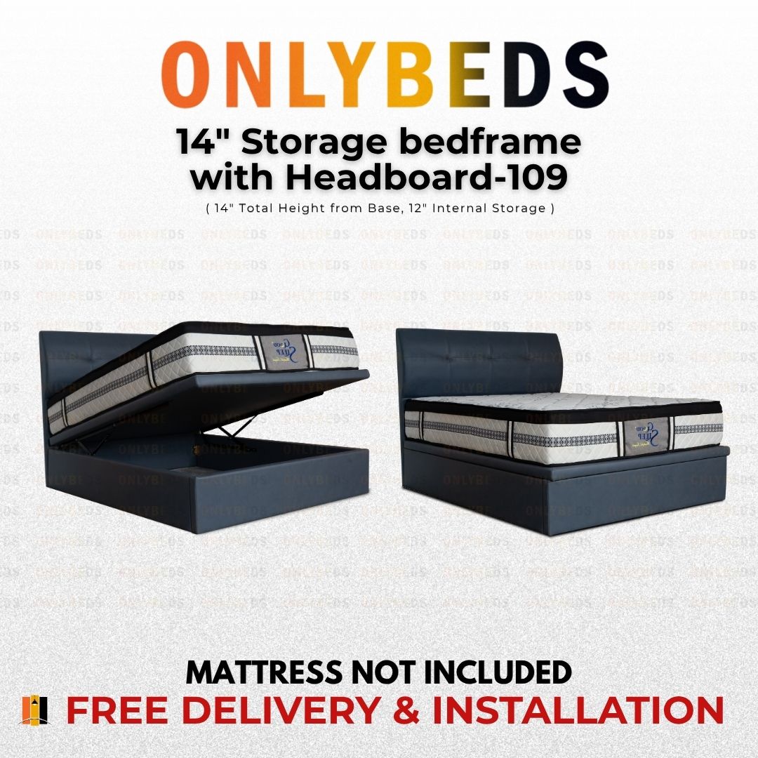 Storage Bed 14inc PVC - [Single/Ssingle/Queen/King] - 109