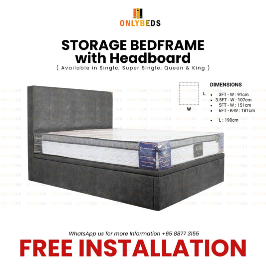 Storage Bedframe with Headrest #66