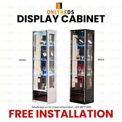 Glass Cabinet - | 6803D Brown