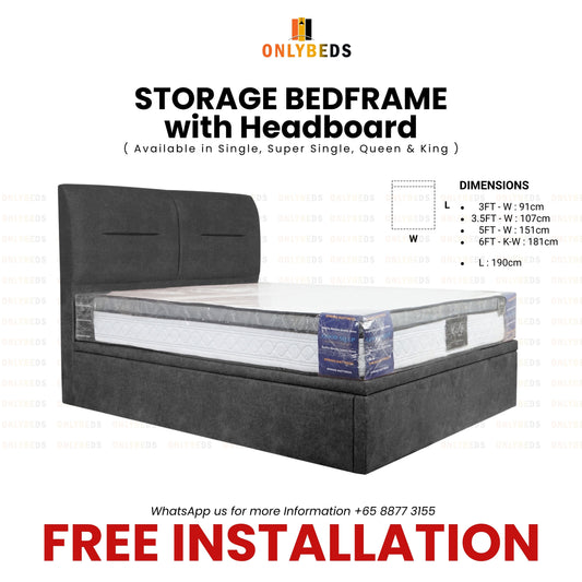 Storage Bedframe with Headrest #88