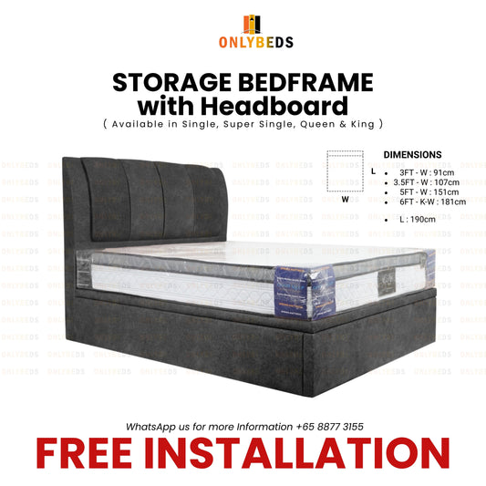 Storage Bedframe with Headrest #44
