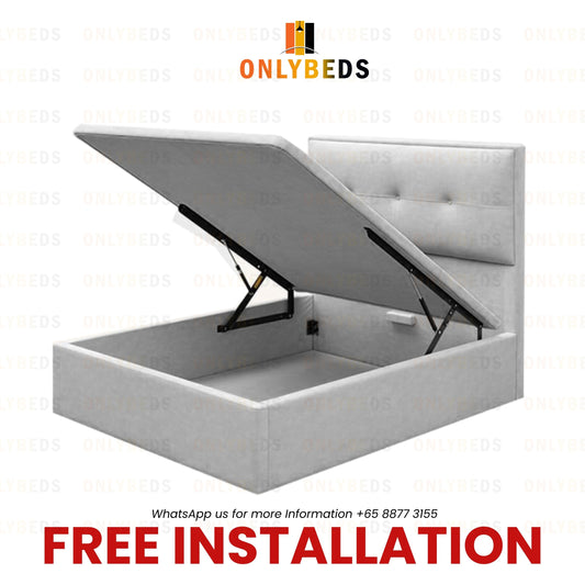 16" Storage Bed Fabric/Velvet - Available in Single/Super Single/Queen/King