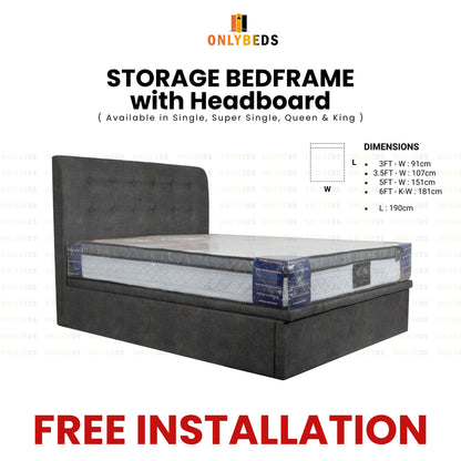 Storage Bedframe with Headboard #77