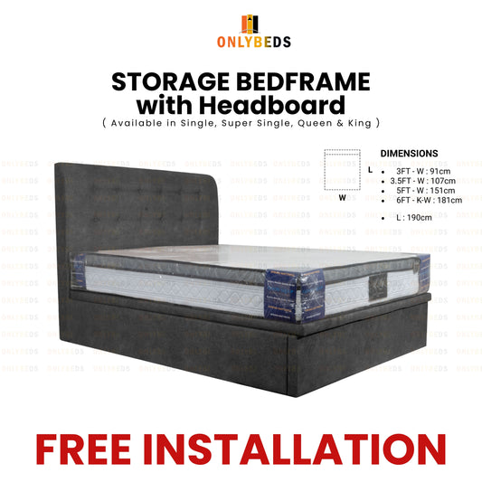 Storage Bedframe with Headboard #77