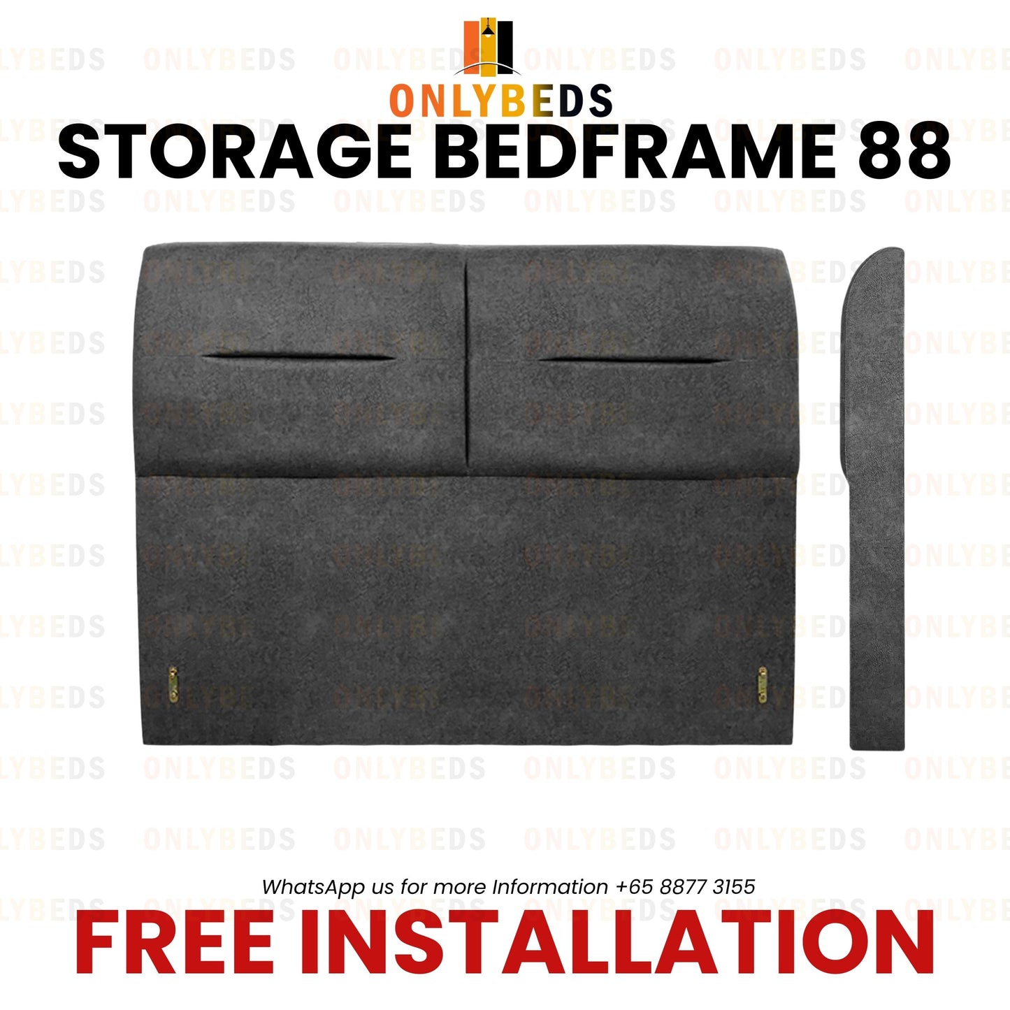 Storage Bedframe with Mattress | 88