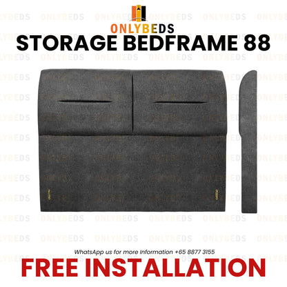 Storage Bedframe with Mattress | 88