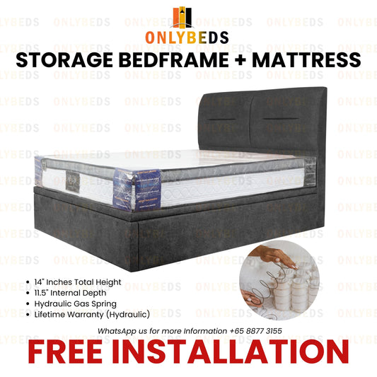Storage Bedframe with Mattress | 88