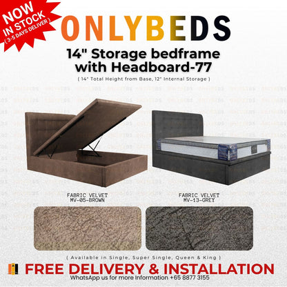 Storage Bed and Mattress VELVET - [Single/Ssingle/Queen/King] - 77