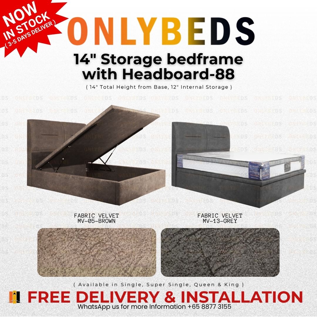 Storage Bed and Mattress VELVET - [Single/Ssingle/Queen/King] - 88