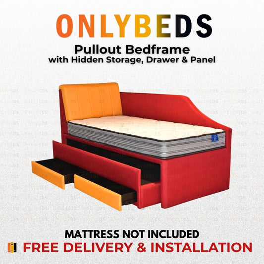 Pullout Bedframe 5in1 with Mattress | MLS87