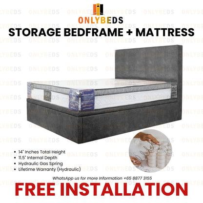 Storage Bedframe with Foam Mattress #66