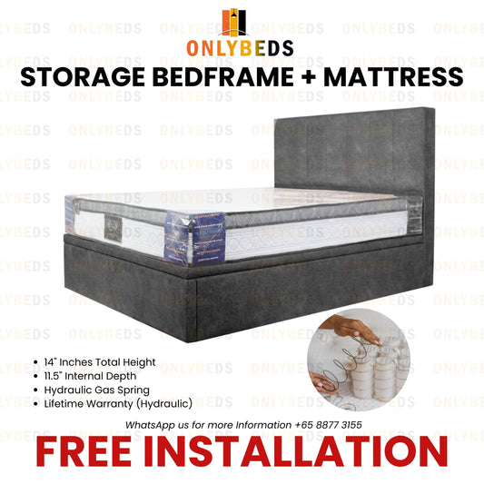 Storage Bedframe with Foam Mattress #66