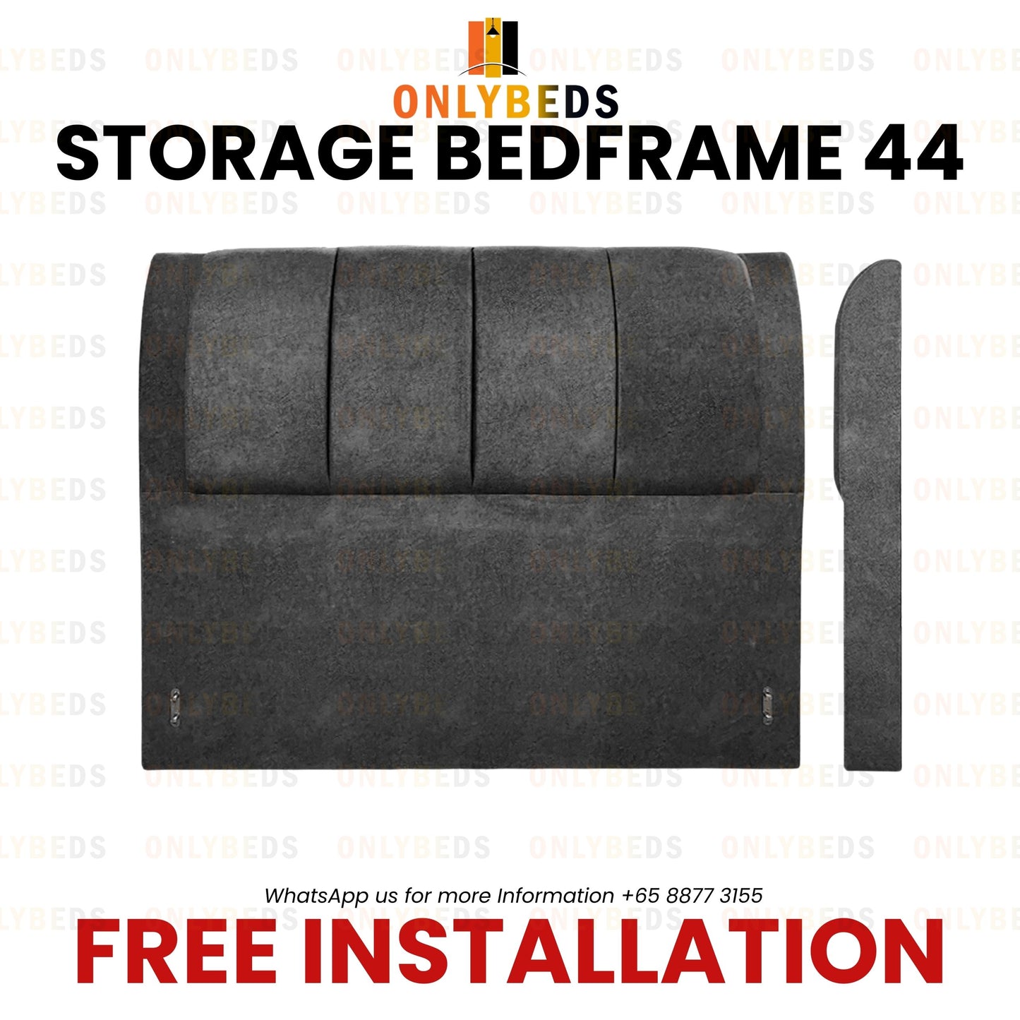 Storage Bedframe with 10" Spring Mattress | 44