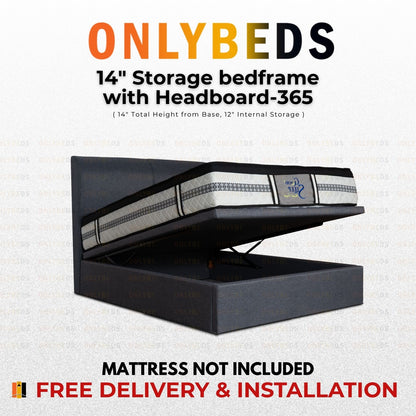 Storage Bed and Mattress 14inc PVC/PU - [Single/Ssingle/Queen/King] - 365