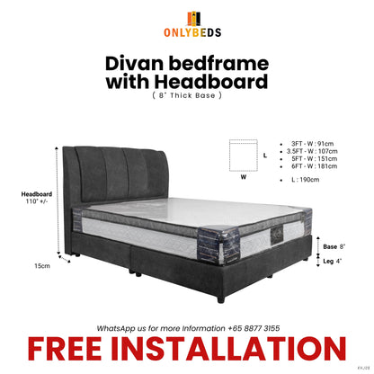 Divan Bedframe with Headboard | #44