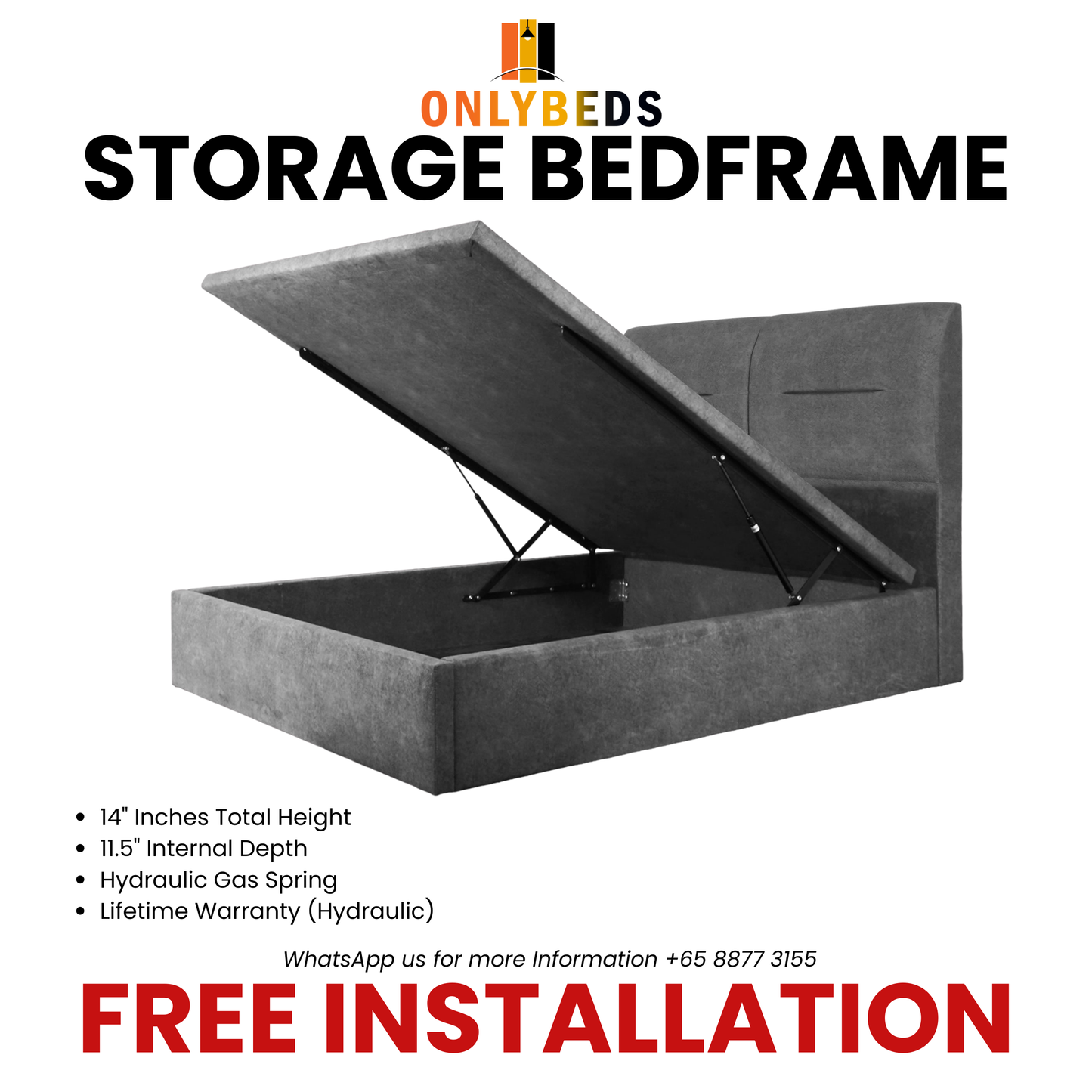 Storage Bedframe with Headrest #88