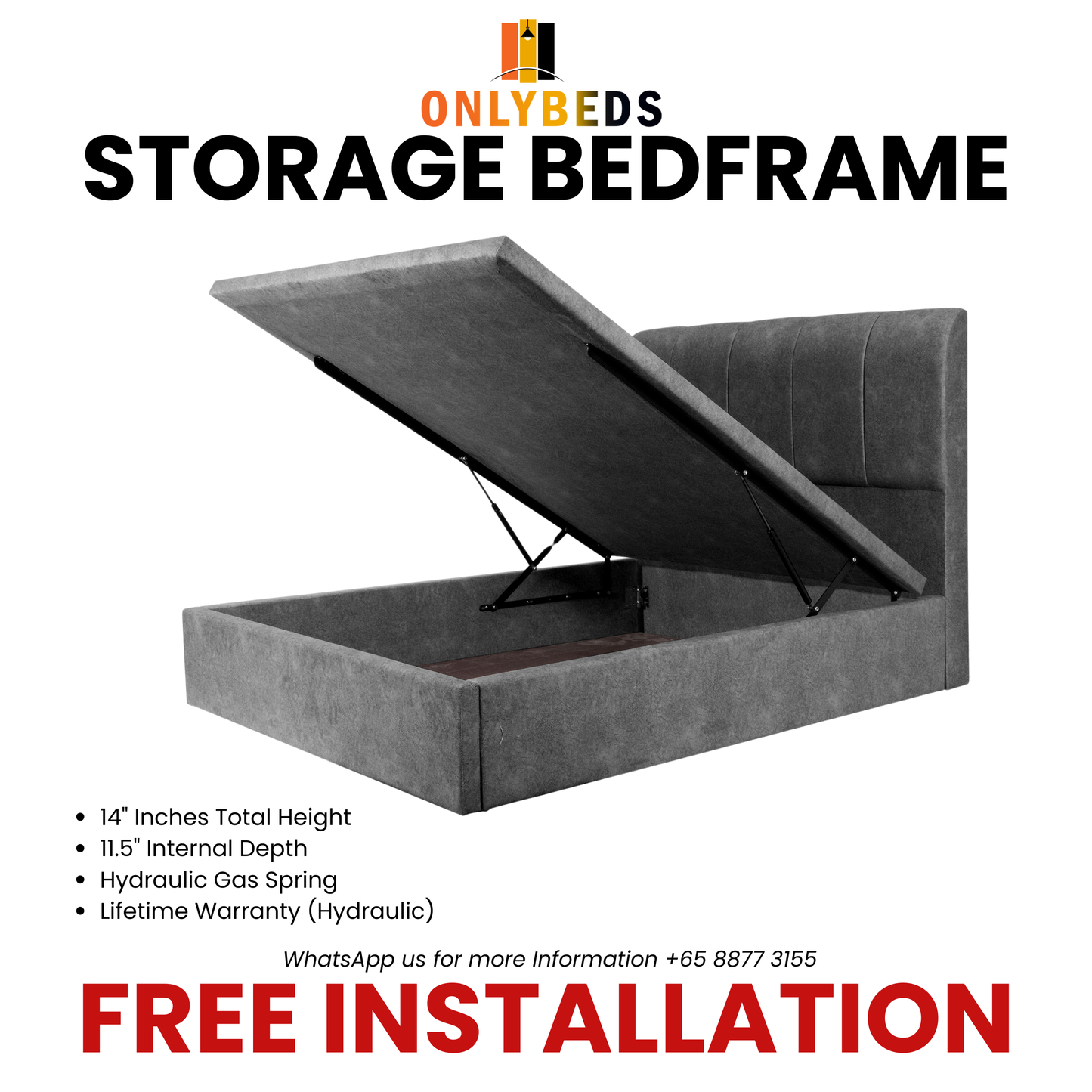 Storage Bedframe with Headrest #99