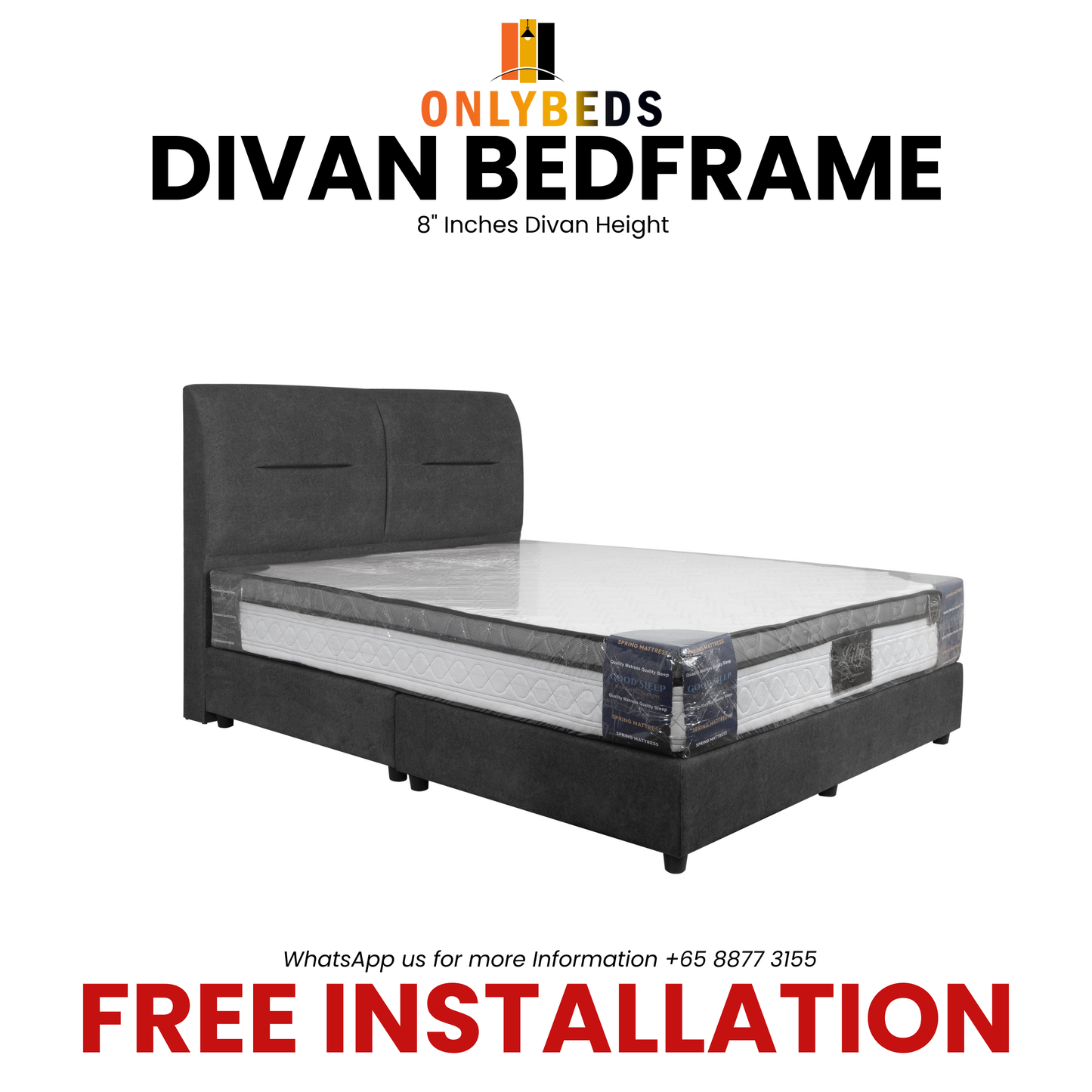 Divan Bedframe with Spring Mattress