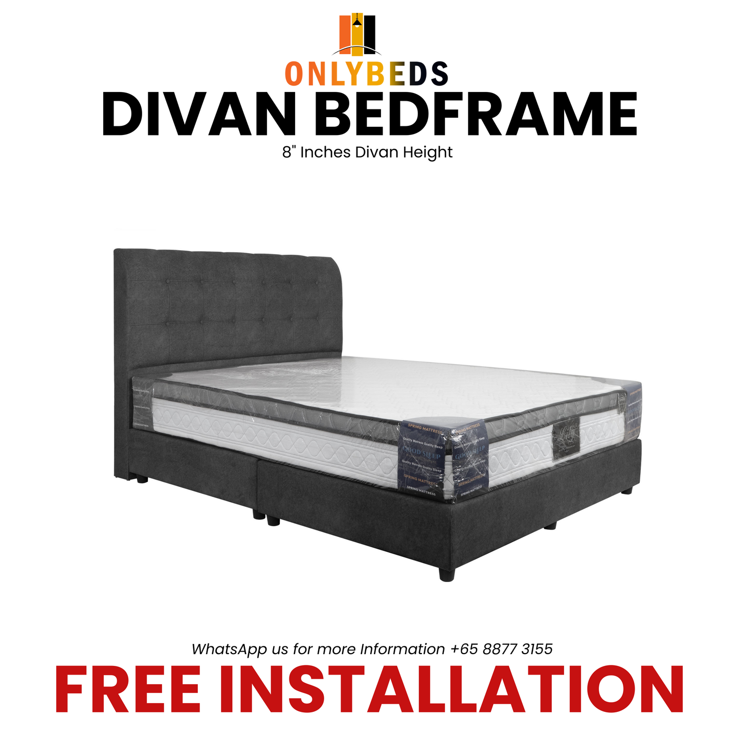 Divan Bedframe with Spring Mattress