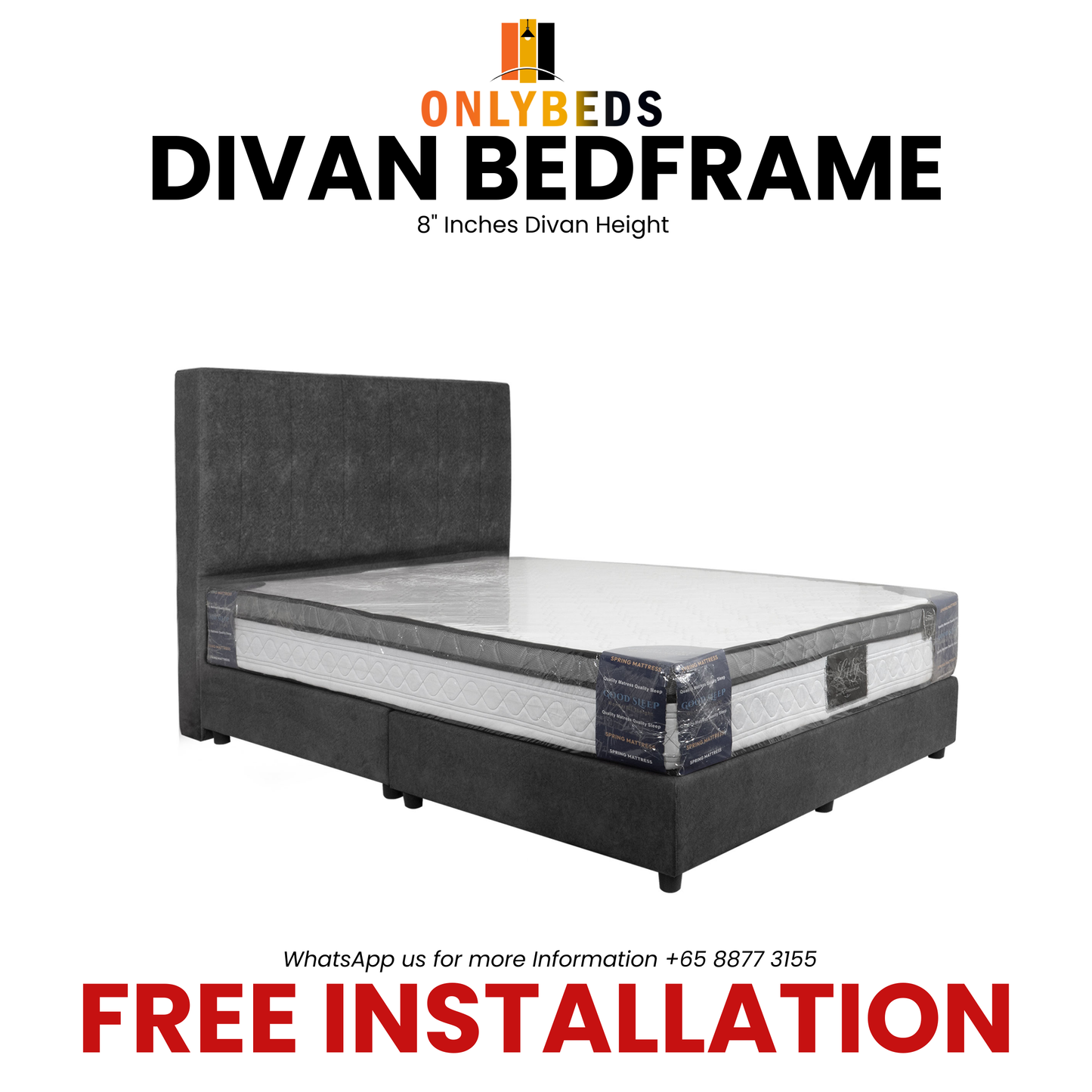 Divan Bedframe with Spring Mattress