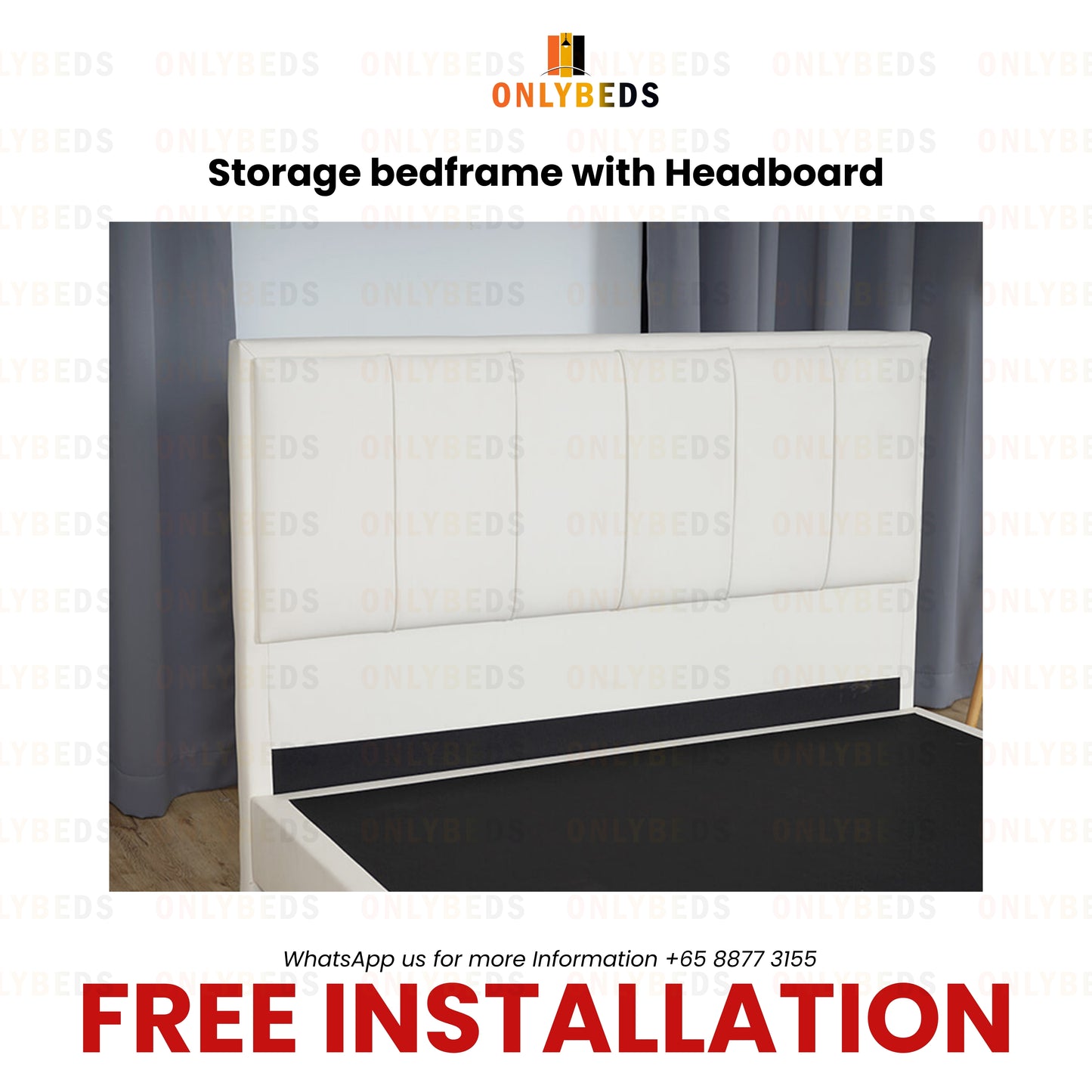 Storage Bedframe with Headboard-16" PVC/PU Leather| 12