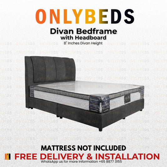 Divan Bed 14inc VELVET - [Single/Ssingle/Queen/King] - 44